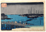 Fishing Boats in Tsukuda Bay from Eitai Bridge by Ando Hiroshige