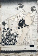 Fishing with a Scoop Net by Utamaro