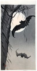Flying Bats by Ohara Koson