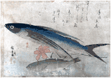 Flying Fish Ishimochi and Lily by Ando Hiroshige