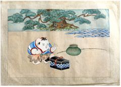 Folk Tales # 1 by Kojima Gyokuho Preparatory Drawing