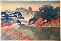 Garden in Autumn by Kawase Hasui Pre Earthquake