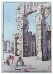Gate to the Stupa of Sanchi by Hiroshi Yoshida