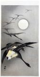 Geese and the Moon by Ohara Koson
