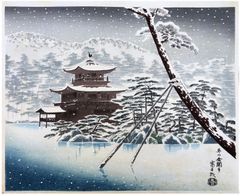 Golden Pavilion in Winter by Tomichikiro Tokuriki