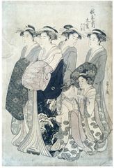 Group of Courtisans by Hosada Eishi