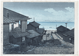Cloudy Day at Mizuki by Kawase Hasui 