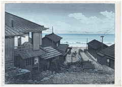 Cloudy Day at Mizuki by Kawase Hasui 