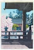 Myohon Temple in Kamakura by Kawase Hasui