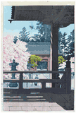 Myohon Temple in Kamakura by Kawase Hasui