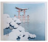 Lingering Snow at Miyajima by Kawase Hasui