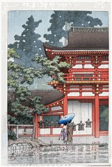 Kasuga Shrine in Nara by Kawase Hasui 1st Ed.