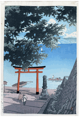 Nikko Chuzenji Lake by Kawase Hasui