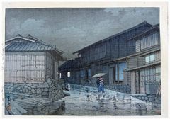 Nissaka on the Tokaido Road by Kawase Hasui
