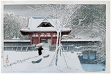 Snow at Shiba Park by Kawase Hasui