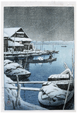 Snow at Mukojima by Kawase Hasui