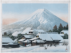 Clearing after a Snowfall in Yoshida by Kawase Hasui 1st Ed.