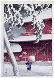 Zojoji Temple in Shiba by Kawase Hasui Pre WWII