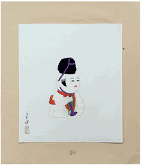 Hat and Knot Dolls Series by Kawase Hasui