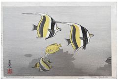 Hawaian Fishes A by Toshi Yoshida
