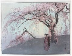 Kumoi Cherry Trees by Hiroshi Yoshida