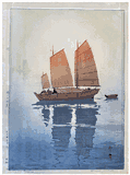 Sailing Boat Morning by Hiroshi Yoshida