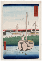 The Sea at Tsukuda by Utagawa Hiroshige