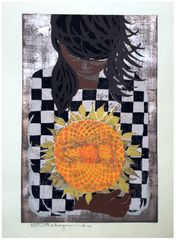 Holding a Sunflower by Tadashi Nakayama