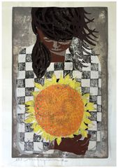 Holding a Sunflower by Tadashi Nakayama