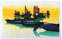 Hong Kong Boats 1 by Clifton Karhu