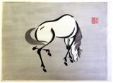 Horse Eating by Mokuchu Urushibara