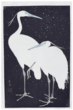 Two Herons in Snow by Ide Gakusui