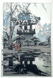 In a Temple Yard by Hiroshi Yoshida