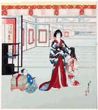 In the Palace by Hasegawa Sadanobu III