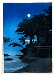 Kakizaki Benten Shrine in Shimoda by Kawase Hasui 1st Ed.