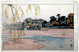 Kamogawa in Kyoto by Hiroshi Yoshida ***POSTHUMOUS***
