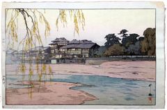Kamogawa in Kyoto by Hiroshi Yoshida ***POSTHUMOUS***