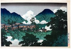 Kankai-ji Temple in Beppu by Kawase Hasui 1st Ed.