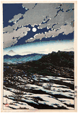 Karikachi Mountain Pass by Kawase Hasui 1st Ed.