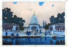 Village Temple Kashmir by Charles Bartlett Pre Earthquake