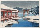 Miyajima in Snow by Kawase Hasui