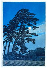 Moon at Magome by Kawase Hasui