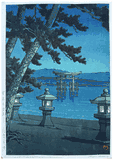 Moonlight at Miyajima by Kawase Hasui 