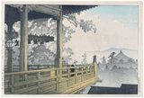 Nigatsudo Hall in Nara by Kawase Hasui 1st Ed.