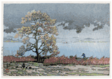 Rain at Lake Matsue by Kawase Hasui