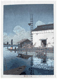 Rain at Ushibori by Kawase Hasui