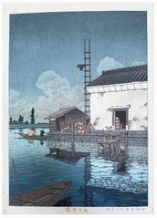 Rain at Ushibori by Kawase Hasui