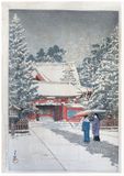 Snow at Hie Shrine by Kawase Hasui