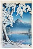 Snow at Tagonoura by Kawase Hasui
