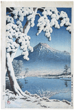 Snow at Tagonoura by Kawase Hasui